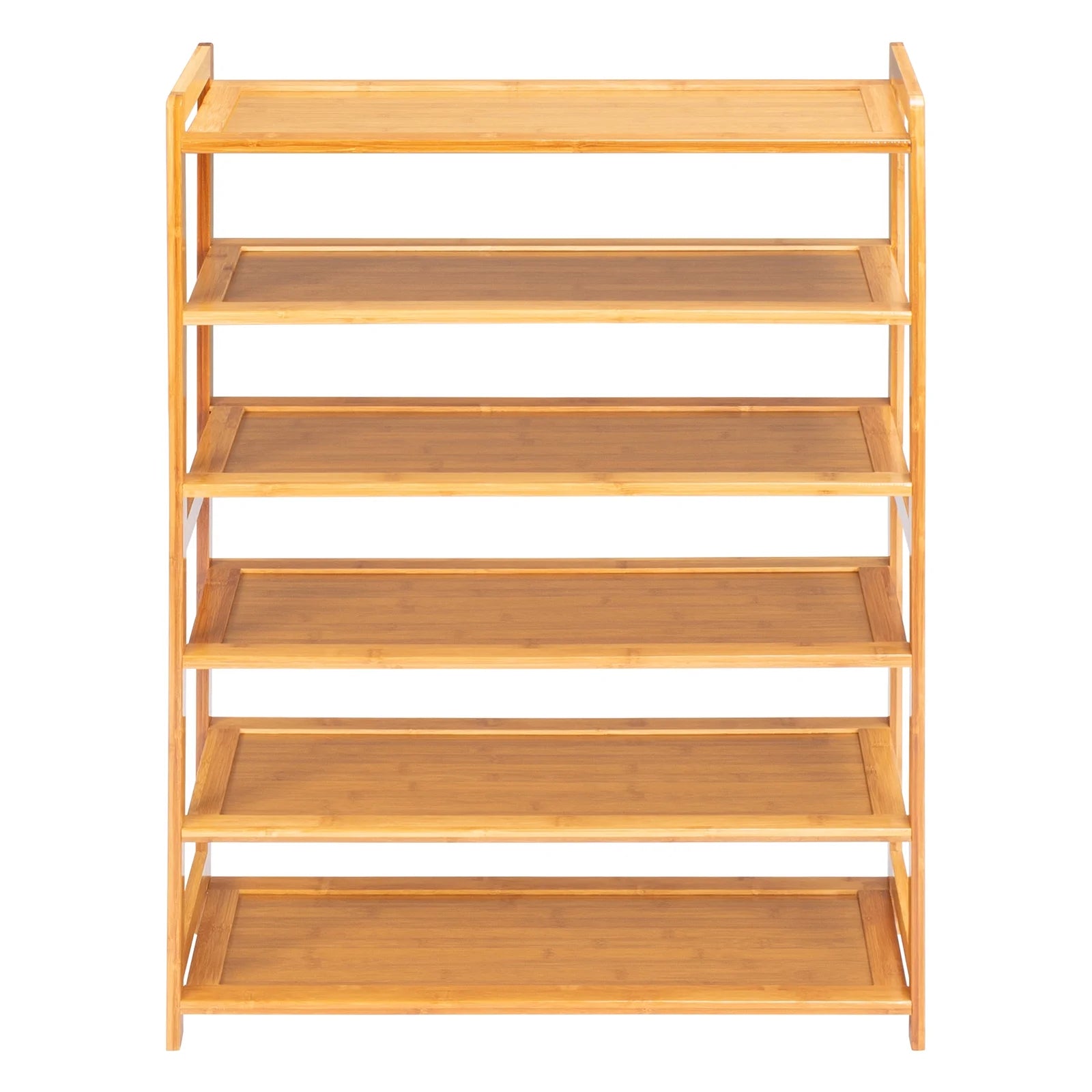 Bamboo Shoe Storage Rack 6-Tier, Holds 18-24 Pairs T72710