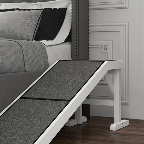 Dog Ramp for Bed with Non-Slip Carpet and Top Platform S886496