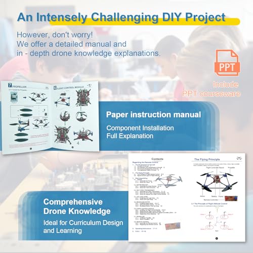 DIY Quadrotor Drone Kit with Brushless Motor for STEM Learning Q8265