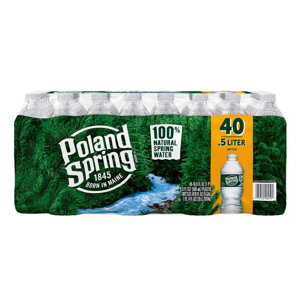 Natural Spring Water, 16.9 Fl Oz, 40 Count Bottles B447