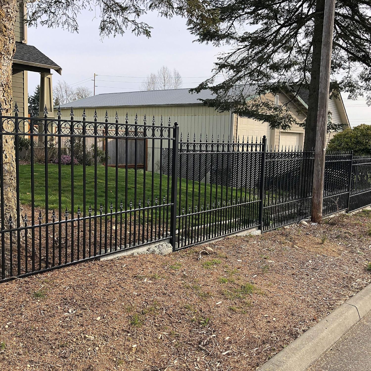 Security Fence Kit 4-Panel Steel Anti-Rust Garden Fencing S209