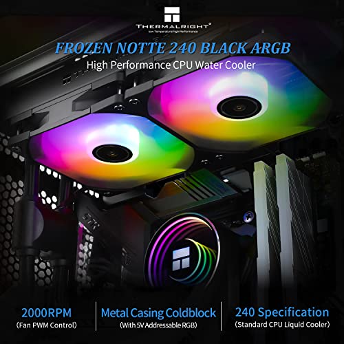 240mm ARGB Water Cooling CPU Cooler with Dual PWM Fans B340