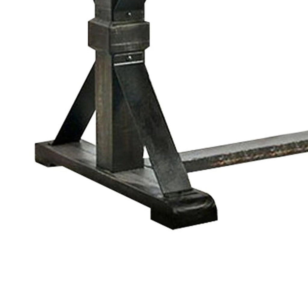 Antique Black Trestle Base Dining Table M3552
