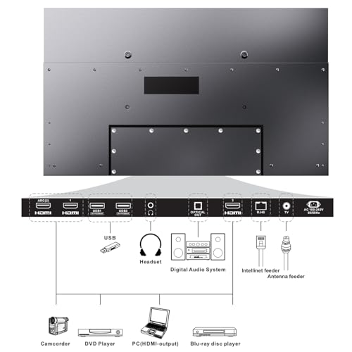 55 inch Outdoor Smart TV, 4K Weatherproof Television for Outside I326