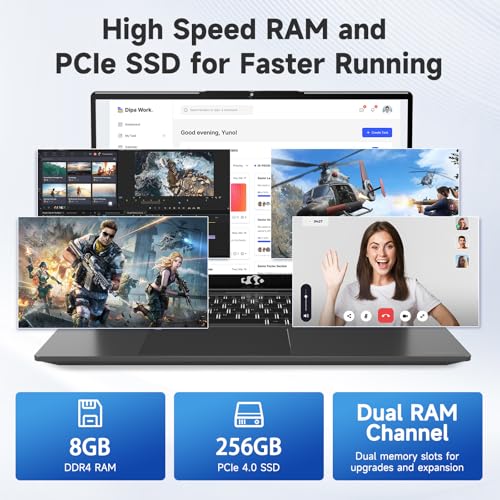 15.6" IPS FHD Laptop, Intel 6 Core i3, 8GB RAM 256GB SSD, Backlit Keyboard, Fingerprint, Wi-Fi 6, Win 11 P765767