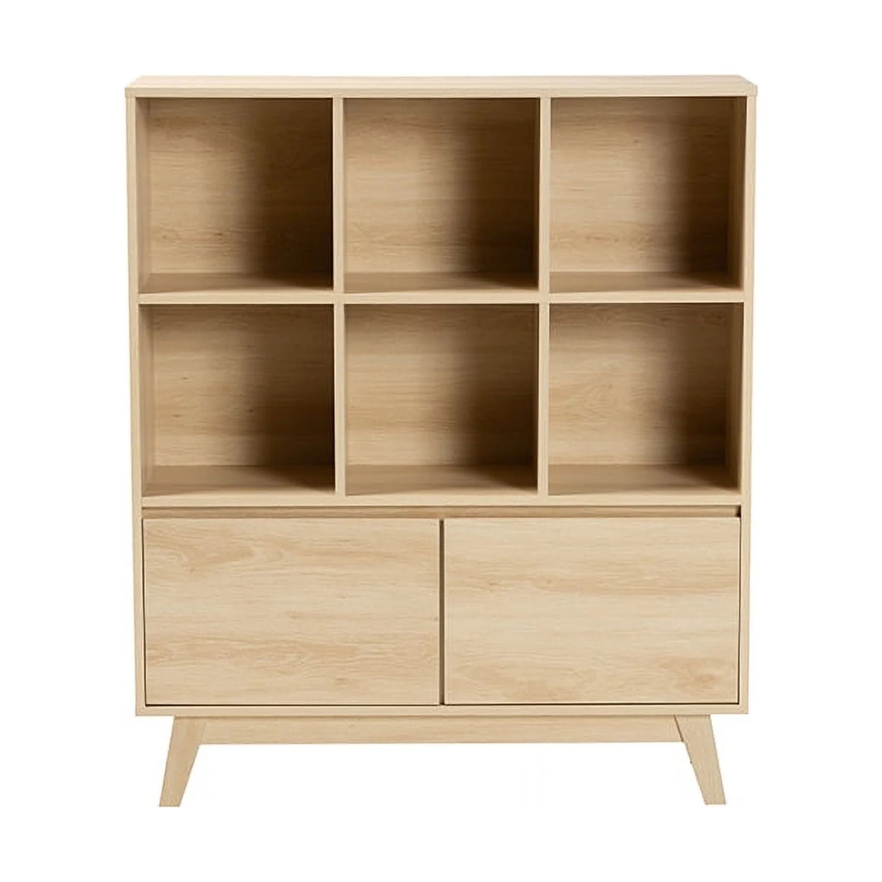 Oak Brown Wood Bookshelf T9762