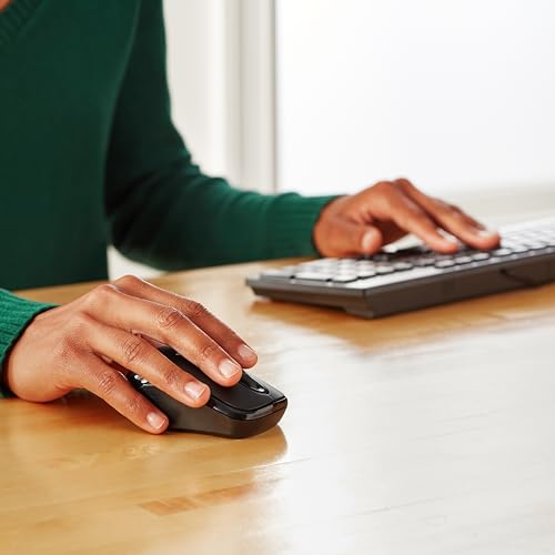 Wireless Optical Computer Mouse with USB Nano Receiver, Black P88471