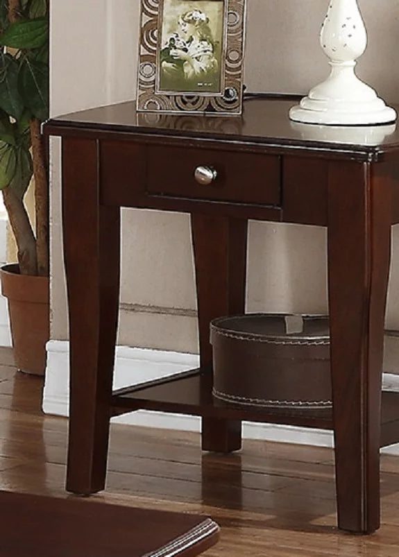 Wooden Brown End Table for Living Room Sofa Side Y43358