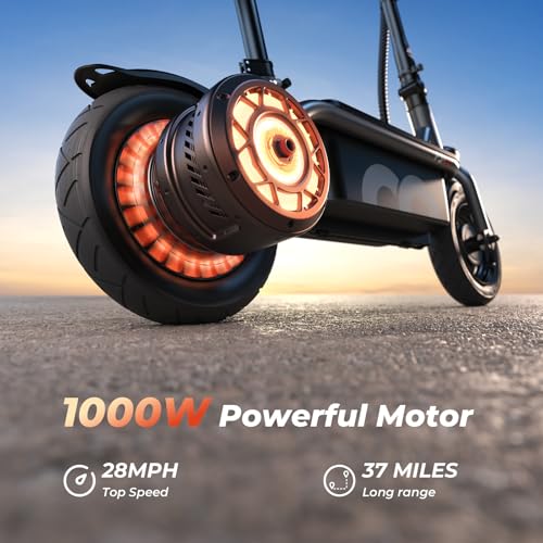 Electric Scooter with Seat, Long Range, Adjustable Handlebar, Dual Suspension V27936