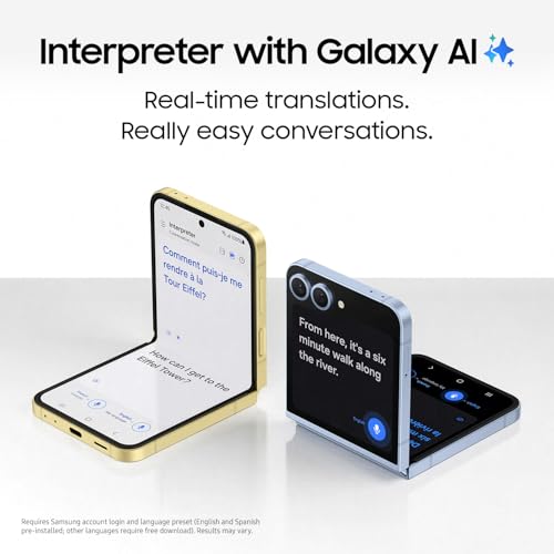 Galaxy Z Flip 6 AI Cell Phone, 256GB Unlocked Android Smartphone, Foldable Design T55062
