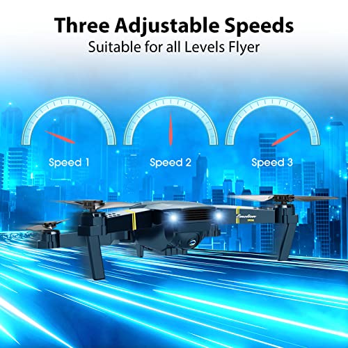 Foldable Camera Drone for Adults Kids, 1080P FPV, 2 Batteries D499