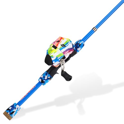 Kids Fishing Rod and Reel Combo with Tackle Bag and Lures R1724
