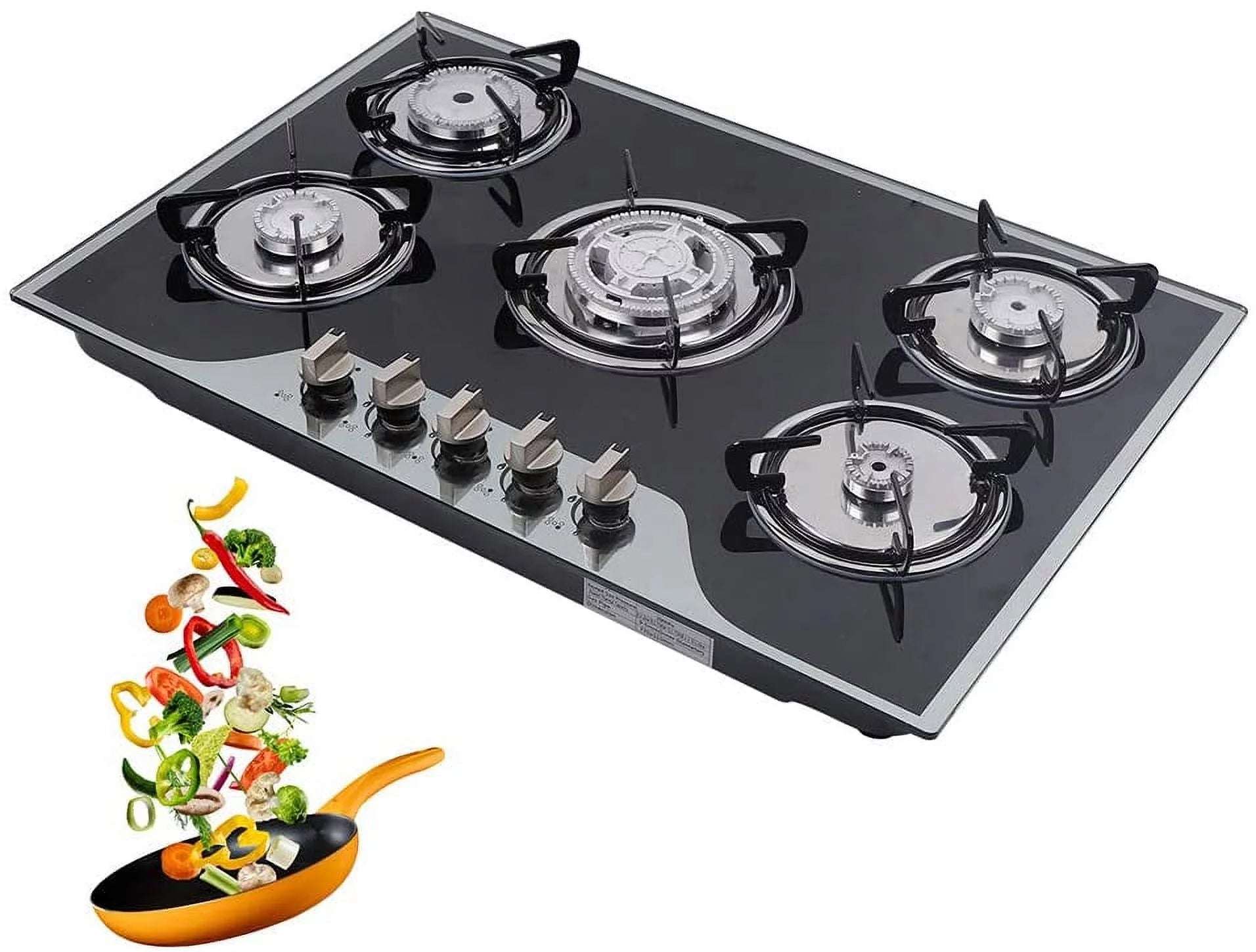 Built-in Gas Hob 5-Burner Kitchen Cooker Z611
