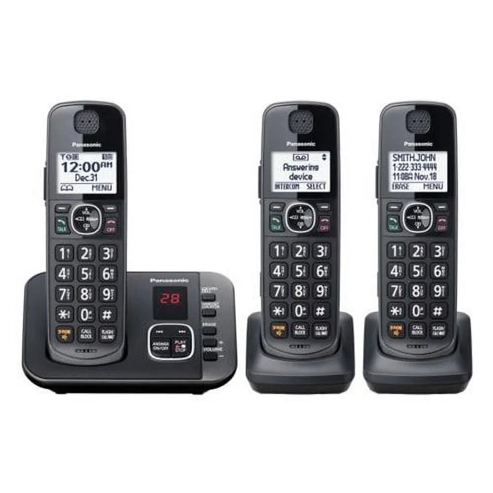 Cordless Phone 3 Handset Black P2210