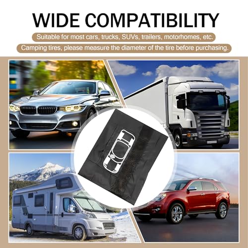 Car Spare Tire Cover, Dust and Scratch-Proof, Portable with Pocket and Handle H39200