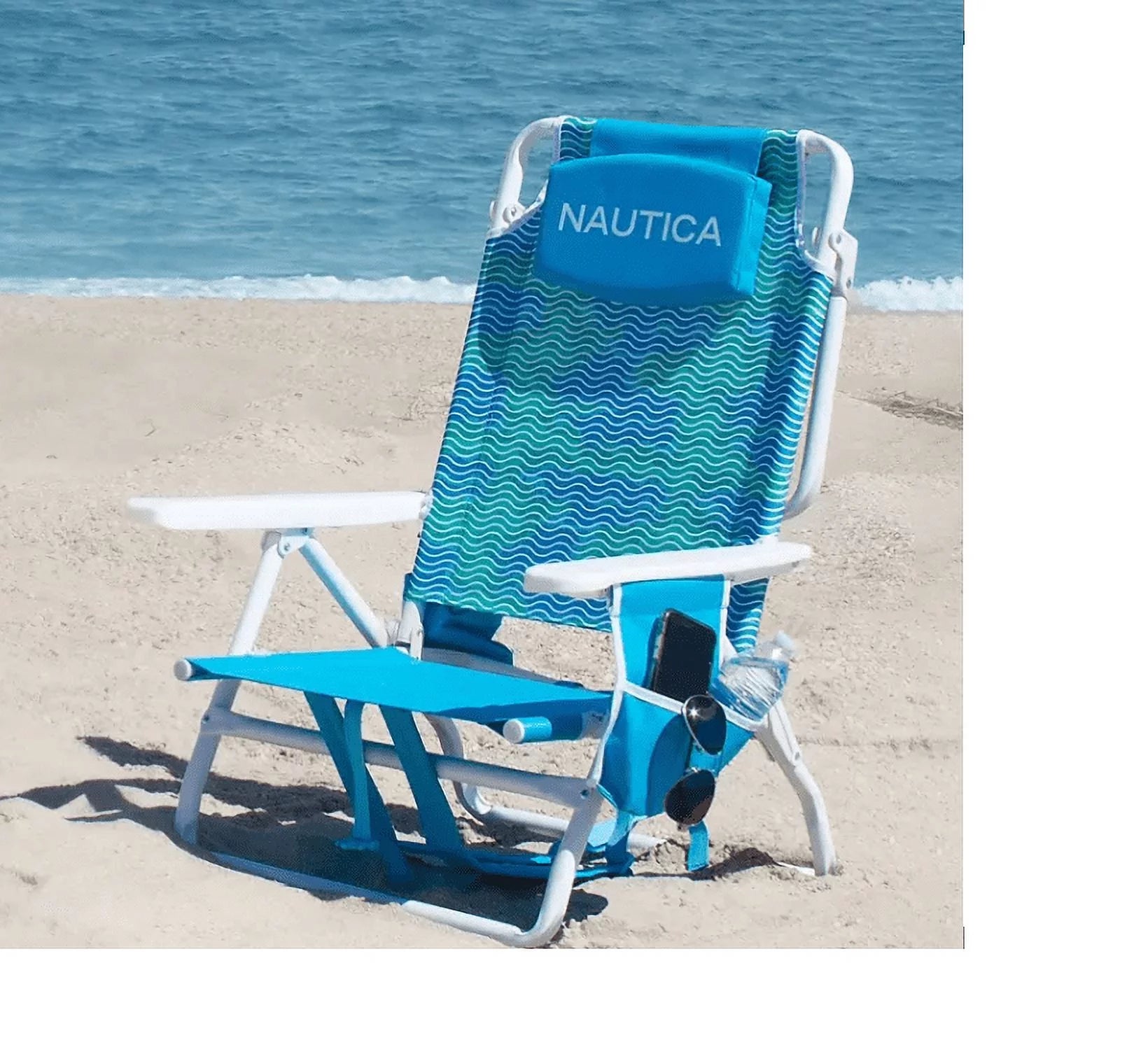 5-Position Lay Flat Portable Beach Backpack Chair S7262