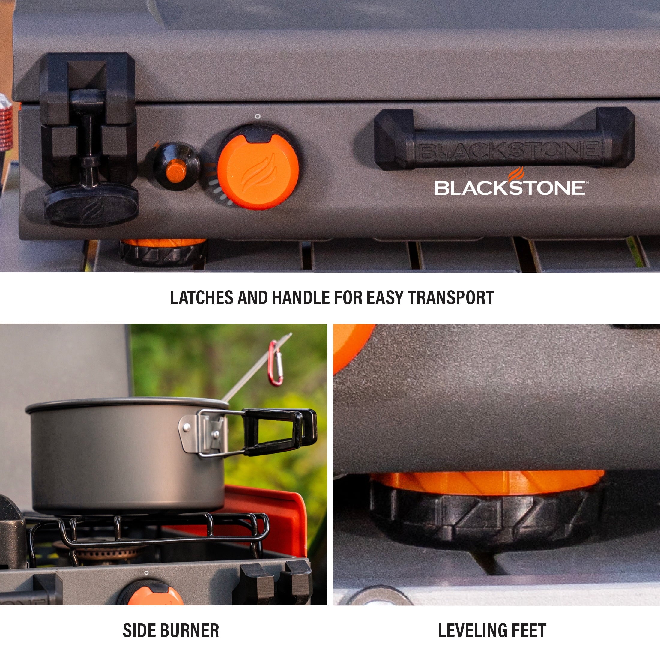 14" Propane Camping Griddle with Side Burner Y415