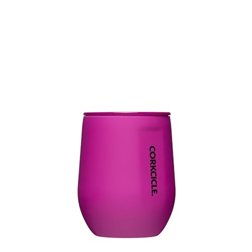 Insulated Stemless Wine Glass Tumbler, 12 oz, Stainless Steel, Powder Blue X9797