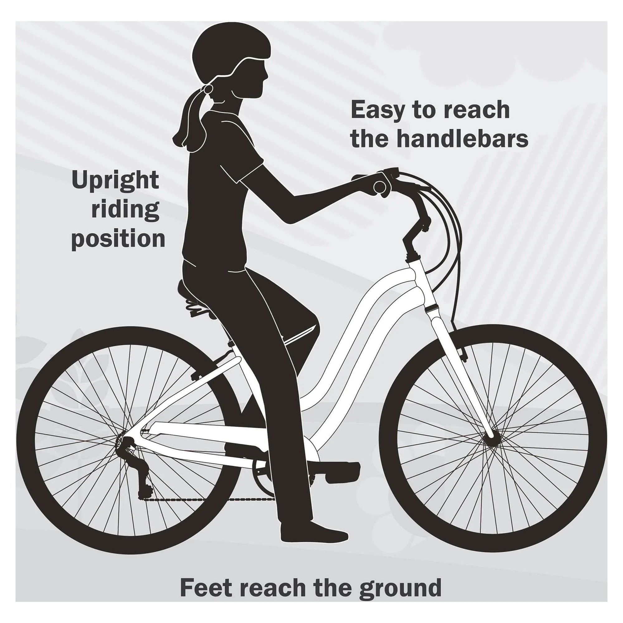 26" Women's Cruiser Bike, Gray Q5806