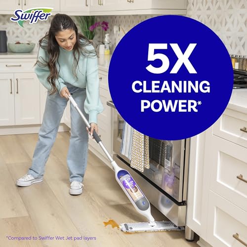 Wood Floor Cleaner with Mop Pads and Lemon Solution D889