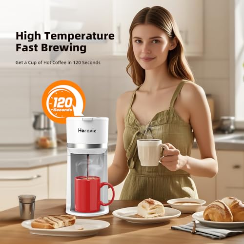 Single Serve Coffee Maker for K Cup and Ground Coffee, Fast Brew, Black L369987