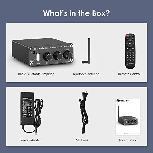 Bluetooth 5.0 Home Stereo Amplifier with Remote Control G4349
