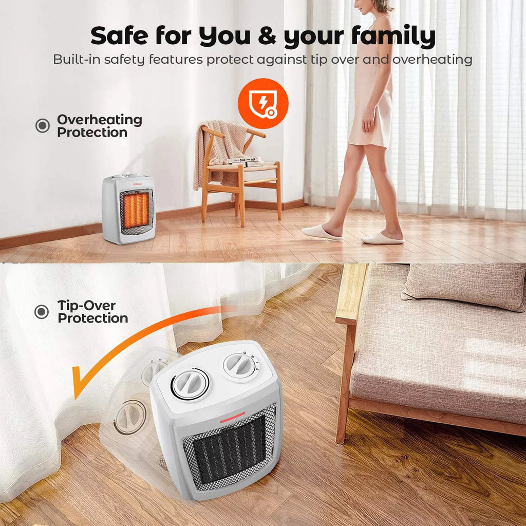 Ceramic Space Heater with Thermostat for Home and Office R268265