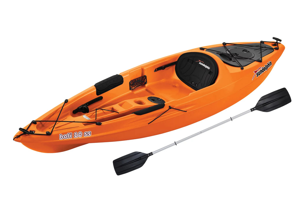 Sun Dolphin Bali 10' Sit-on Recreational Kayak Tangerine, Paddle Included