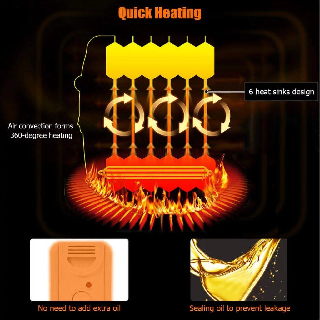Portable Oil Filled Radiator Heater Y535