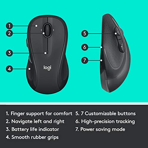 Wireless Mouse for Laptop and PC with USB Receiver, Programmable Buttons K568126