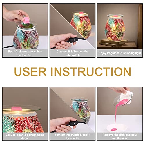 Mosaic Wax Melt Warmer, Electric Plug-in for Scented Wax R19873