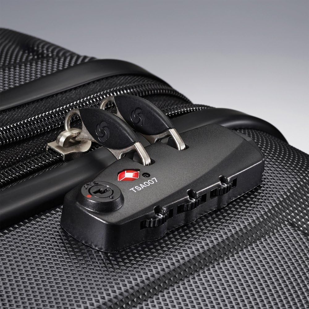 Hardside Spinner 2-Piece Luggage Set 24 and 20 Inch Black Y471