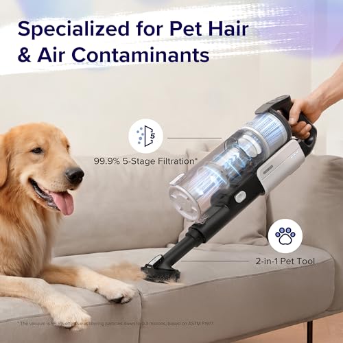 Cordless Stick Vacuum Cleaner with Tangle-Resistant Design, 50-Minute Runtime T113949