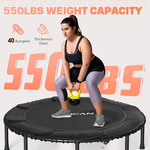 Foldable Mini Trampoline with Adjustable Foam Handle M67736