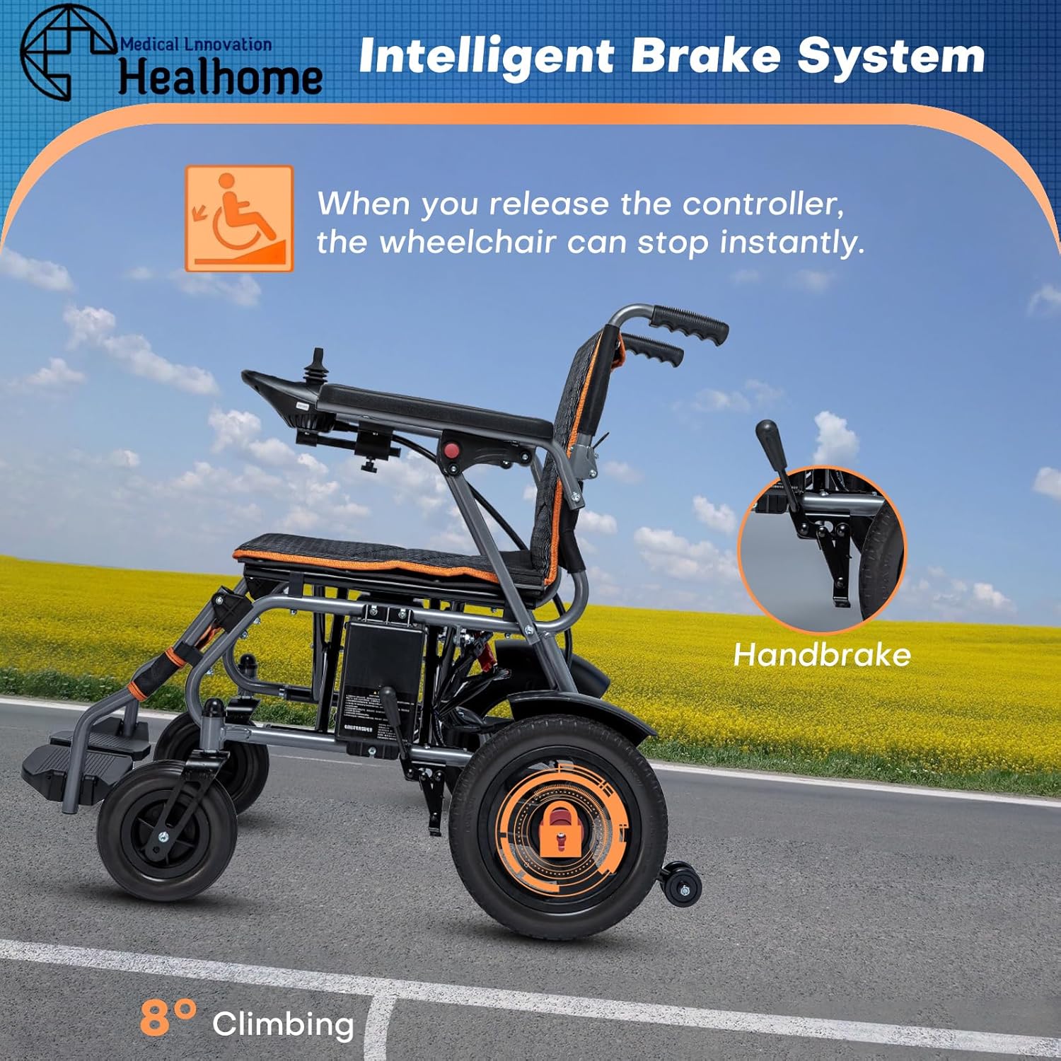 Portable Electric Wheelchair for Adults, Lightweight, Easy to Carry A931233