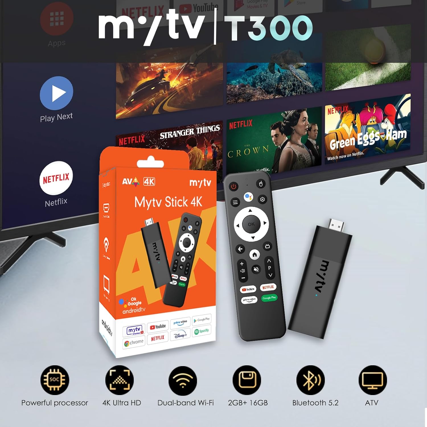 4K Smart TV Stick with Voice Remote, 2GB 16GB, Quad Core, WiFi J714422