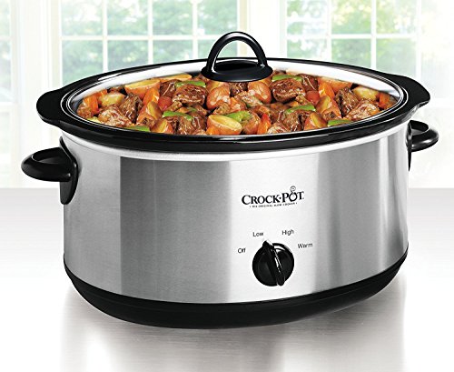 7 Quart Oval Manual Slow Cooker, Stainless Steel Z9217