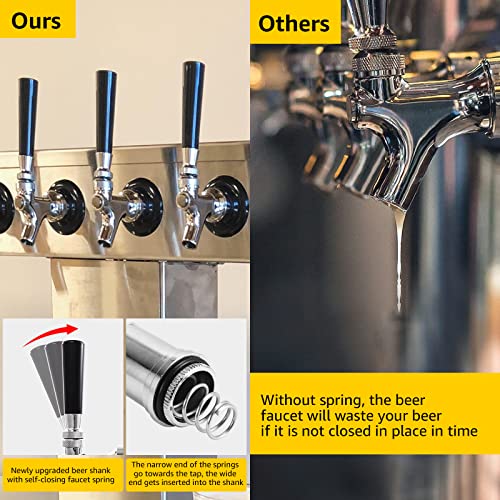 Draft Beer Faucet Shank with Stainless Core and Self-Closing Spring Tap O80453