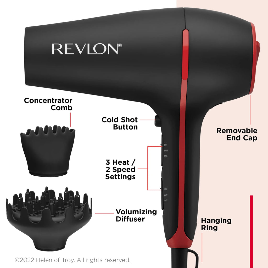 Coconut Oil-Infused Ceramic Hair Dryer, Black M429750