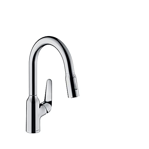 High Arc Kitchen Faucet with Pull Down Sprayer, Brushed Black V733146