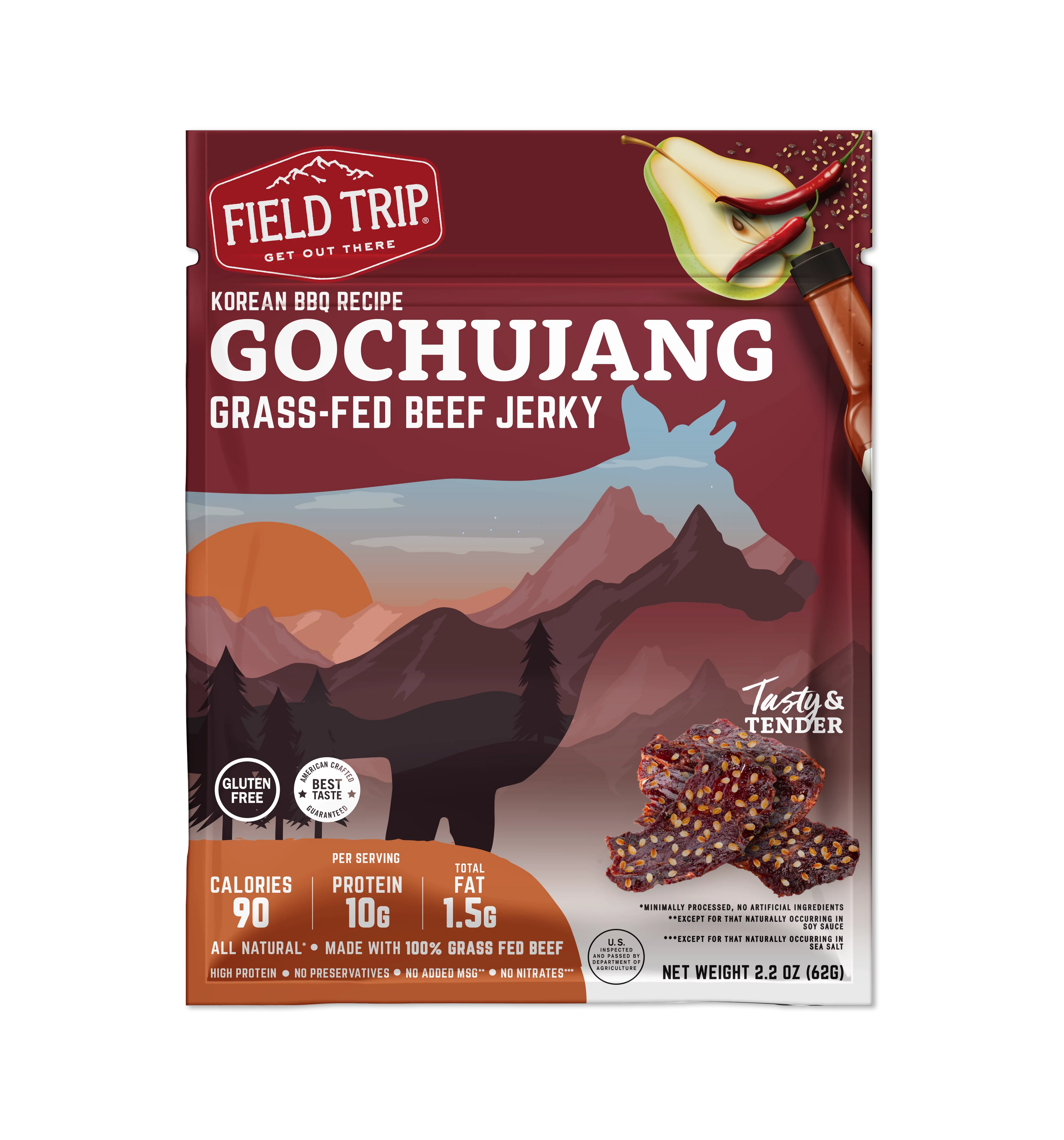 Beef Jerky Gochujang Korea Style BBQ 2.2oz 4pk A9450
