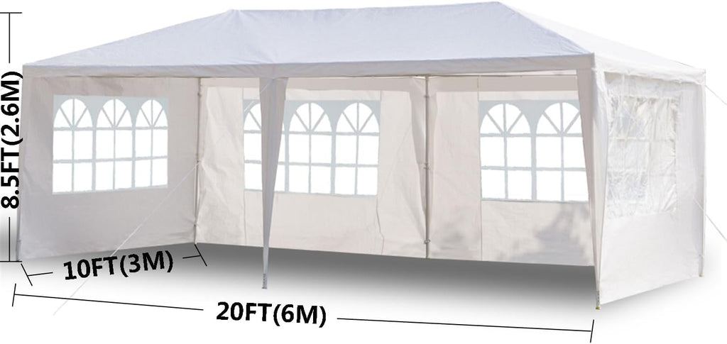 Outdoor Party Tent with Sidewalls and Windows, 10x20 O534225