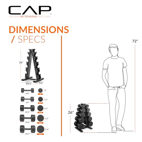 Dumbbell Set with Rack, 150lbs and 210lbs Options A94763