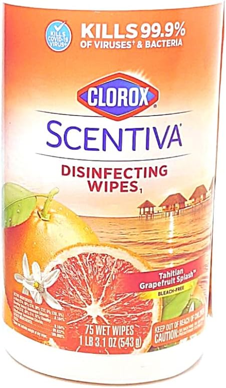 Disinfecting Multi-Surface Cleaner Spray and Wipes, Tahitian Grapefruit Scent A4384