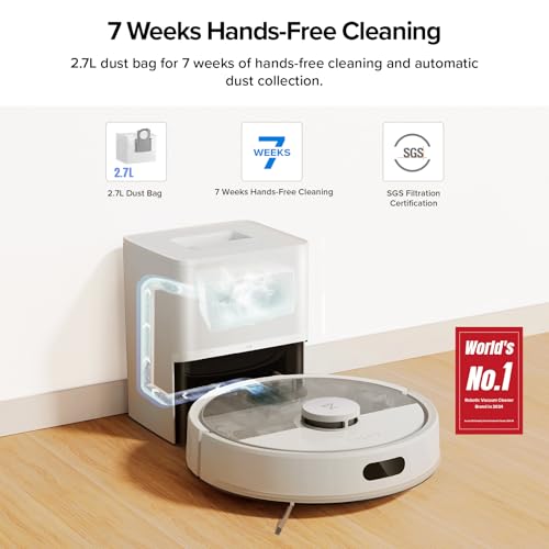 Robot Vacuum with Self-Empty Dock, 5500 Pa Suction, LiDAR Navigation E428049