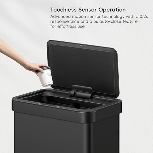 Touchless Motion Sensor Trash Can, 13.2 Gallon, Brushed Stainless Steel A497976