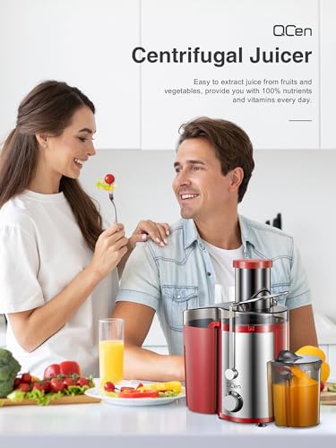 Juicer Machine, 800W Centrifugal Extractor with Wide Mouth Feed Chute, Stainless Steel, BPA-free Y425329