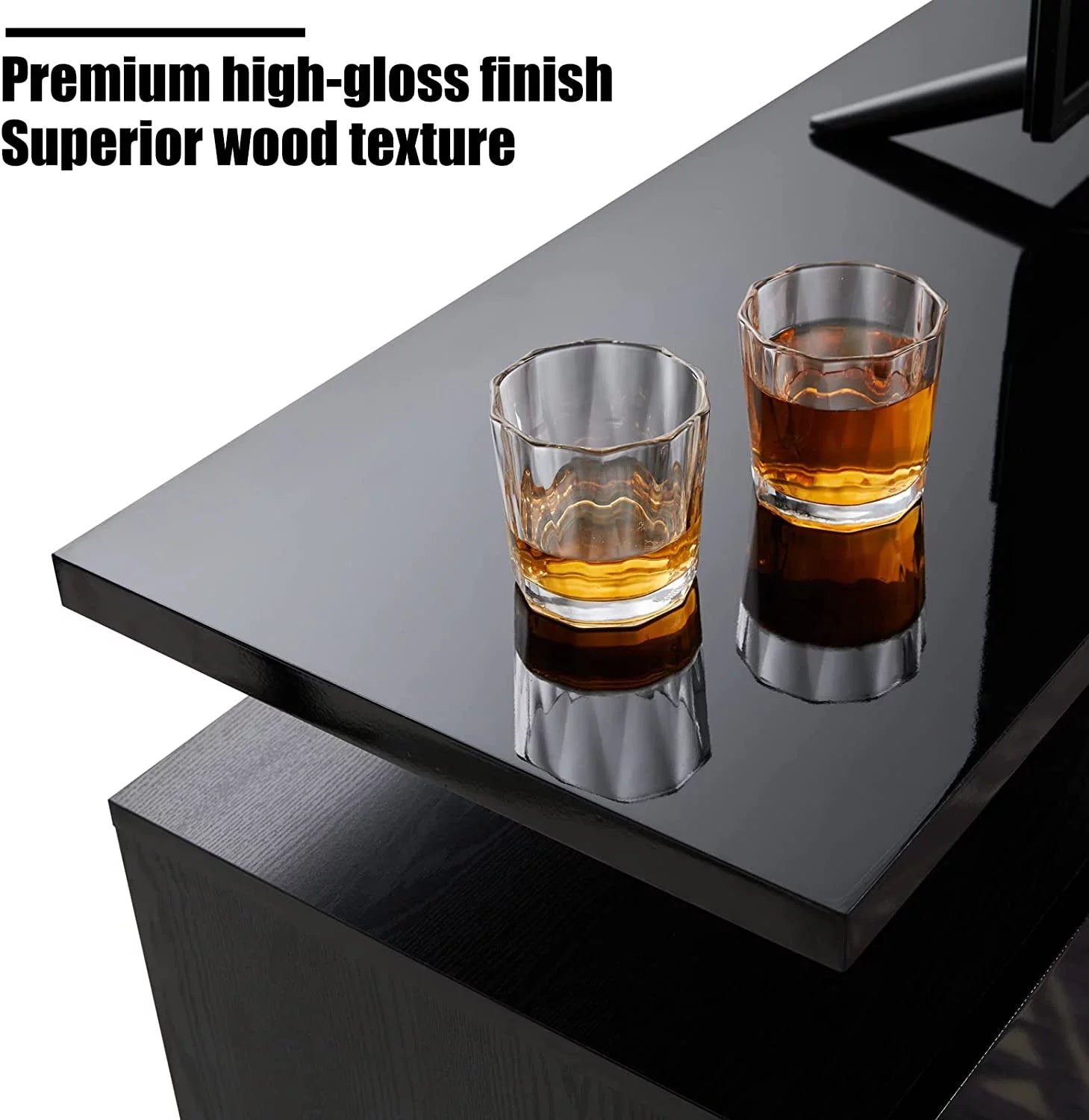 Fireplace TV Stand with 36" Fireplace, 70" Modern Entertainment Center, Fits TVs Up to 80", Black D341727