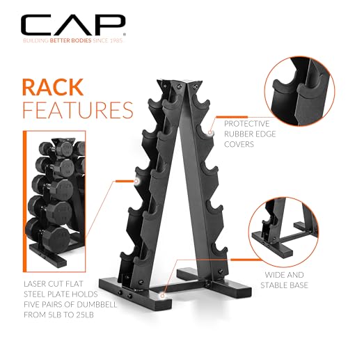 Dumbbell Set with Rack, 150lbs and 210lbs Options A94763