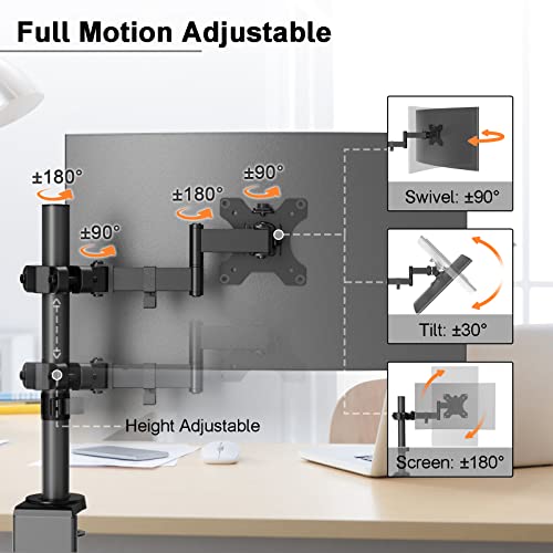 Universal VESA Pole Mount, Full Motion TV Mount for 17-32 Inch Screens, Black X712162